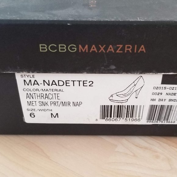 BCBGMaxAzria Nadette snakeskin metallic pumps S6 - Picture 6 of 9